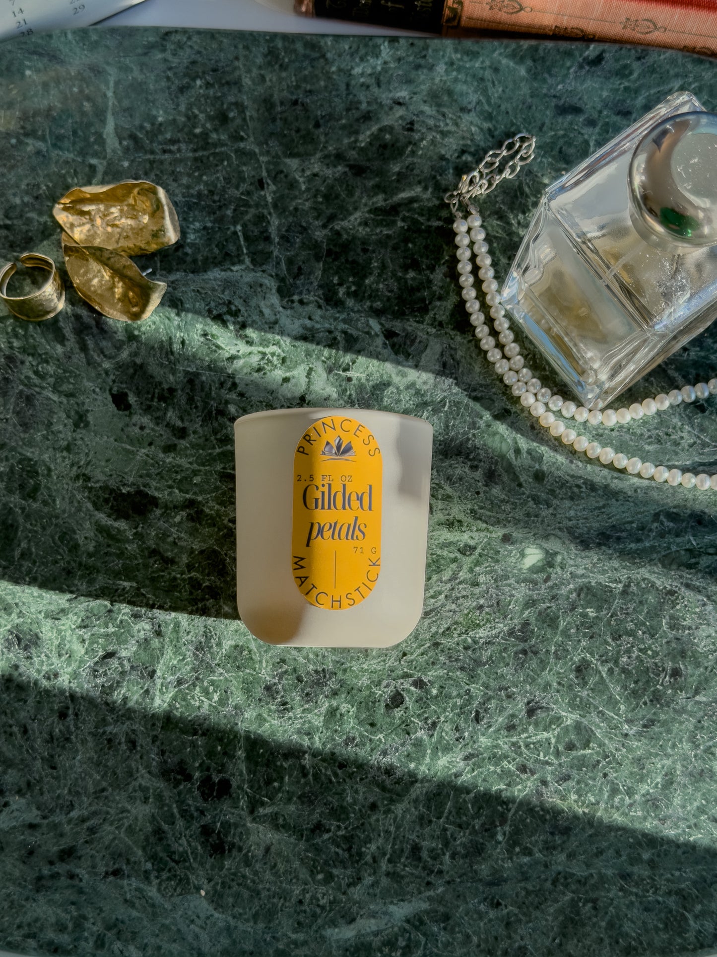 Gilded Petals — Glass Container Candle